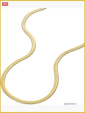 Snake Chain Necklace Waterproof Non-Tarnish Hypoallergenic Silver Gold PVD